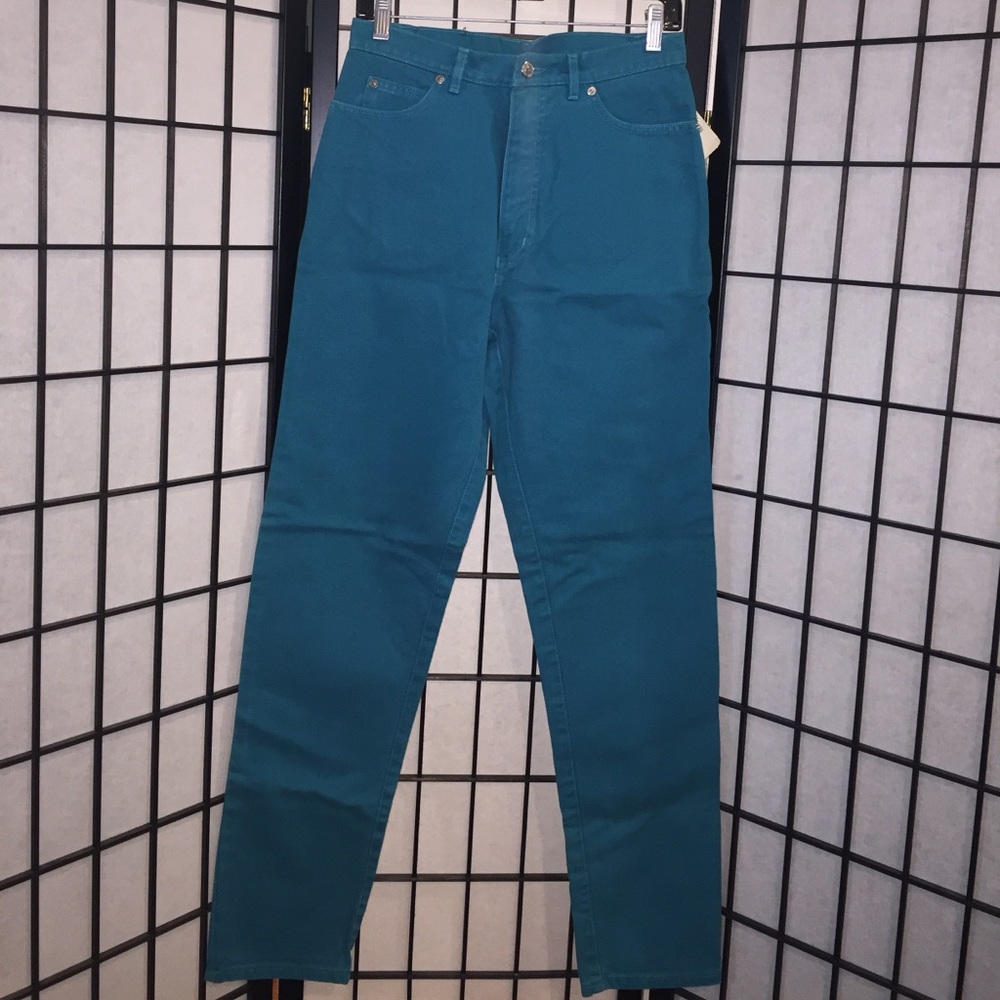 Vintage Anne Klein Turquoise Skinny Jeans